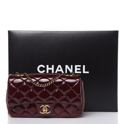 Chanel Patent Goatskin Quilted Medium CC Eyelet Flap Burgundy 12 of 12