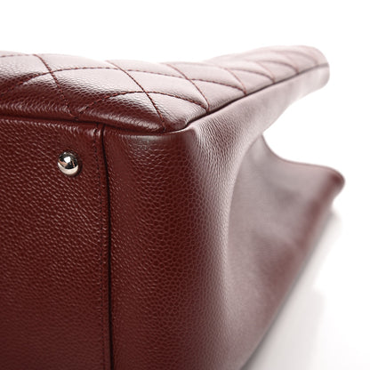 Chanel Caviar Quilted XL Grand Shopping Tote GST Dark Burgundy 8 of 11