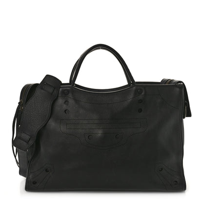 Balenciaga Veau Soyeux Perforated Blackout Hardware City Black 1 of 9