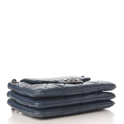 Chanel Lambskin Quilted Accordion Flap Dark Blue 4 of 9