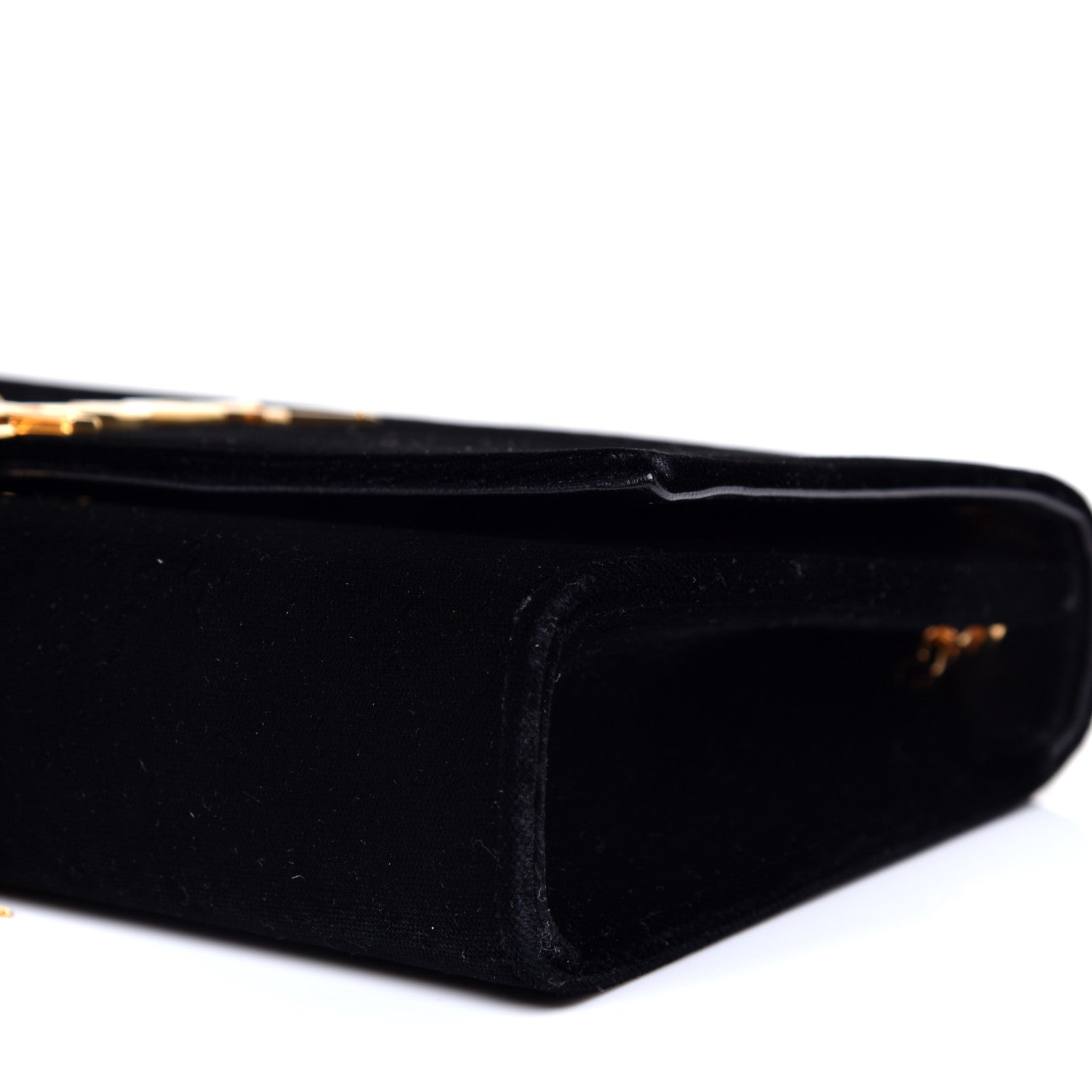 Saint Laurent Velvet Medium Monogram Kate Tassel Shoulder Bag Black 7 of 11