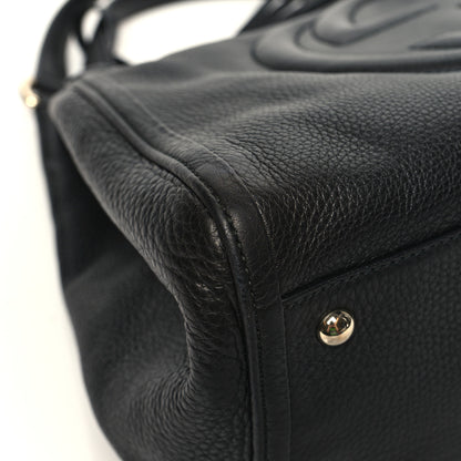 Gucci Pebbled Calfskin Medium Soho Shoulder Bag Black 9 of 13