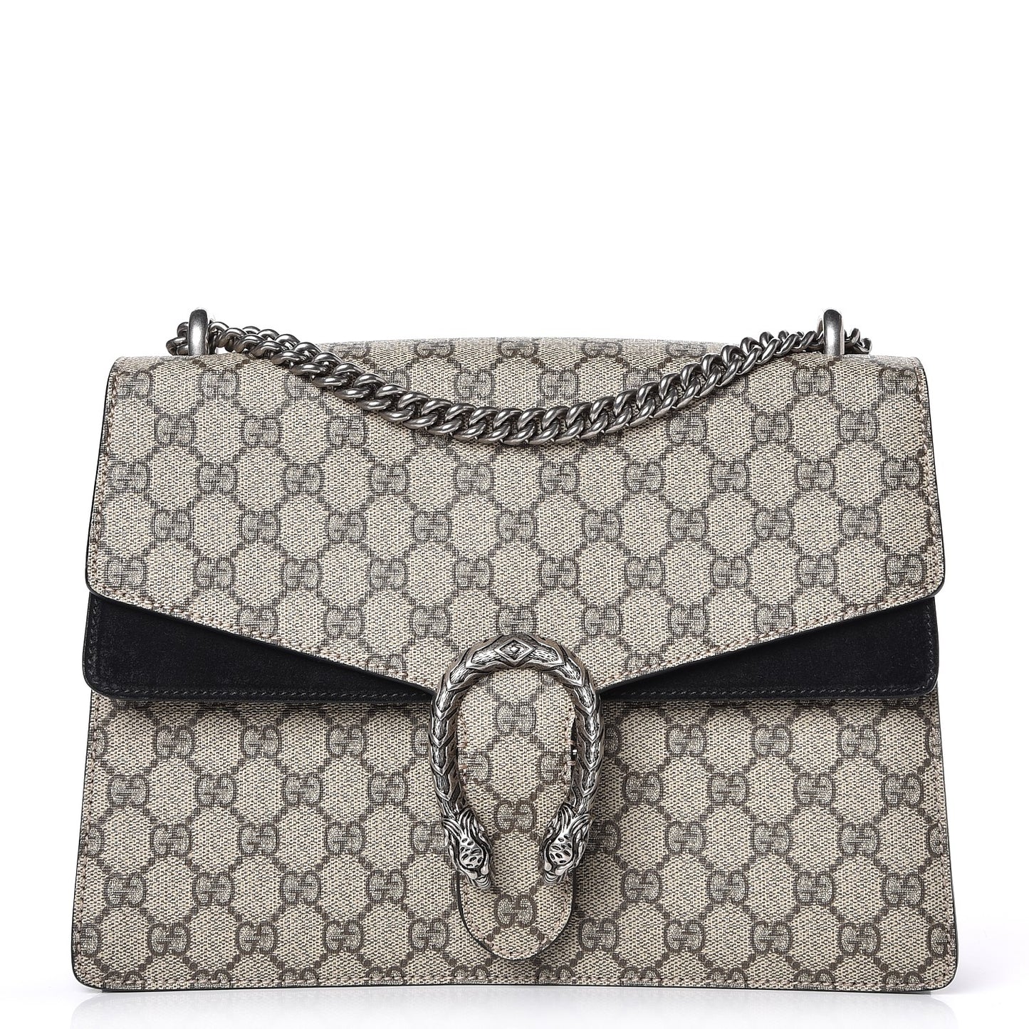 GG Supreme Monogram Medium Dionysus Shoulder Bag Black