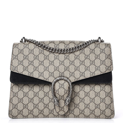 Gucci GG Supreme Monogram Medium Dionysus Shoulder Bag Black 1 of 9