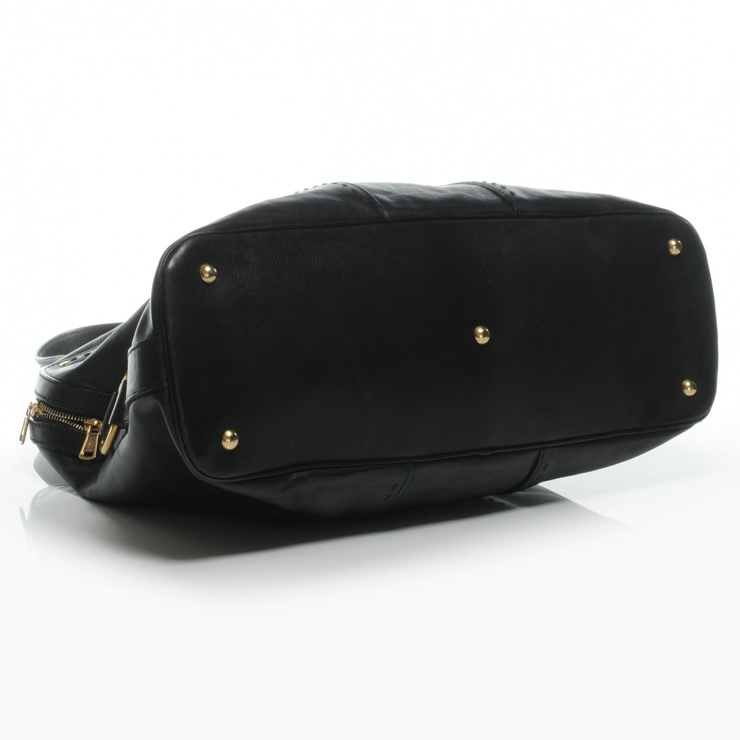 Leather Oversized Muse Tote Black