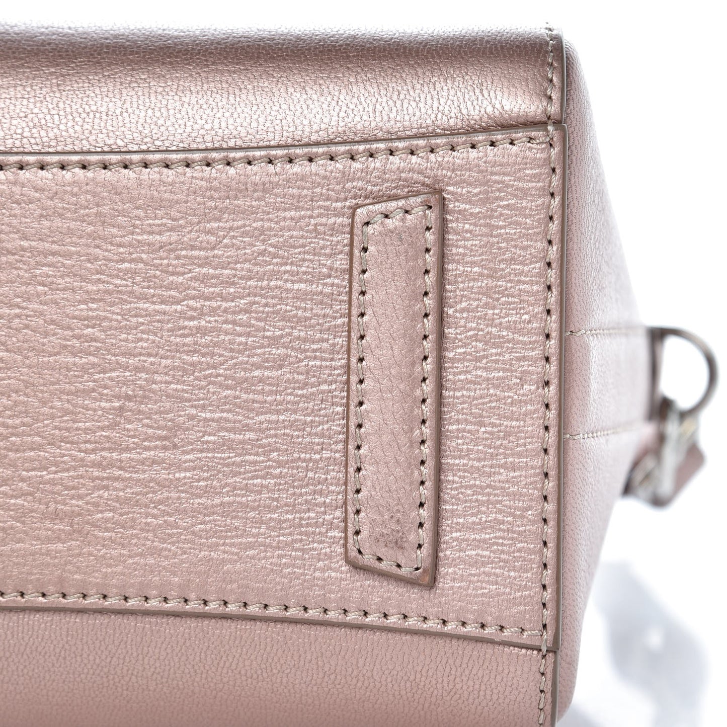 Metallic Sugar Goatskin Mini Antigona Light Pink