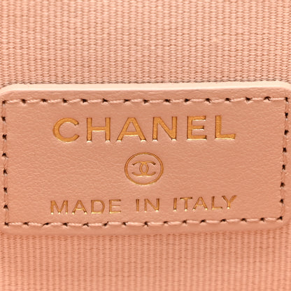 Chanel Caviar Quilted Mini Vanity Case With Chain Light Beige 6 of 10
