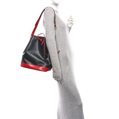 Louis Vuitton Epi Bi-Color Noe Castillan Red Black 2 of 9