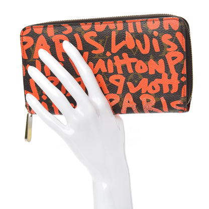 Louis Vuitton Monogram Graffiti Zippy Wallet Orange 2 of 14