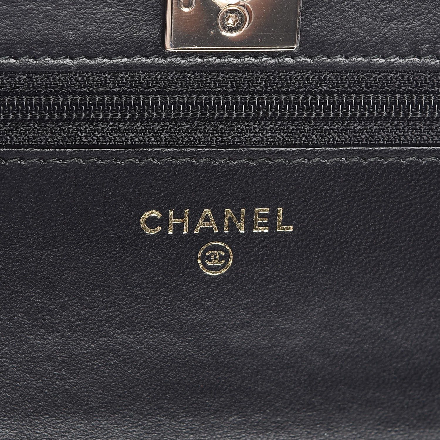 Chanel Lambskin Quilted Trendy CC Wallet On Chain WOC Black 6 of 10
