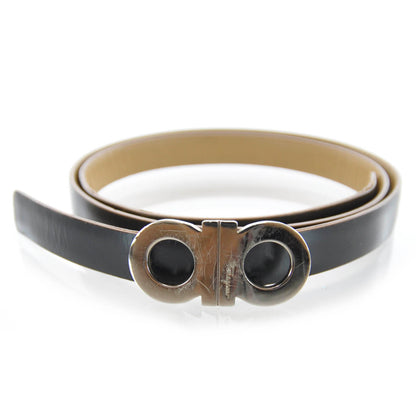 FASHIONPHILE SALVATOREFERRAGAMOLeatherDoubleGanciniBeltBlack 1 of 4