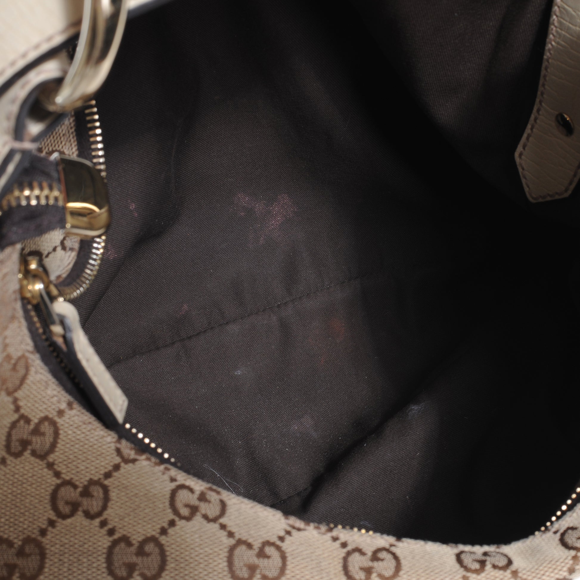 Gucci Monogram Medium Horsebit Chain Hobo White 9 of 9