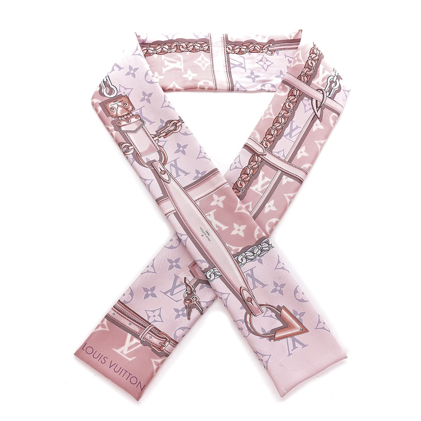 Silk Monogram Confidential Bandeau Light Pink