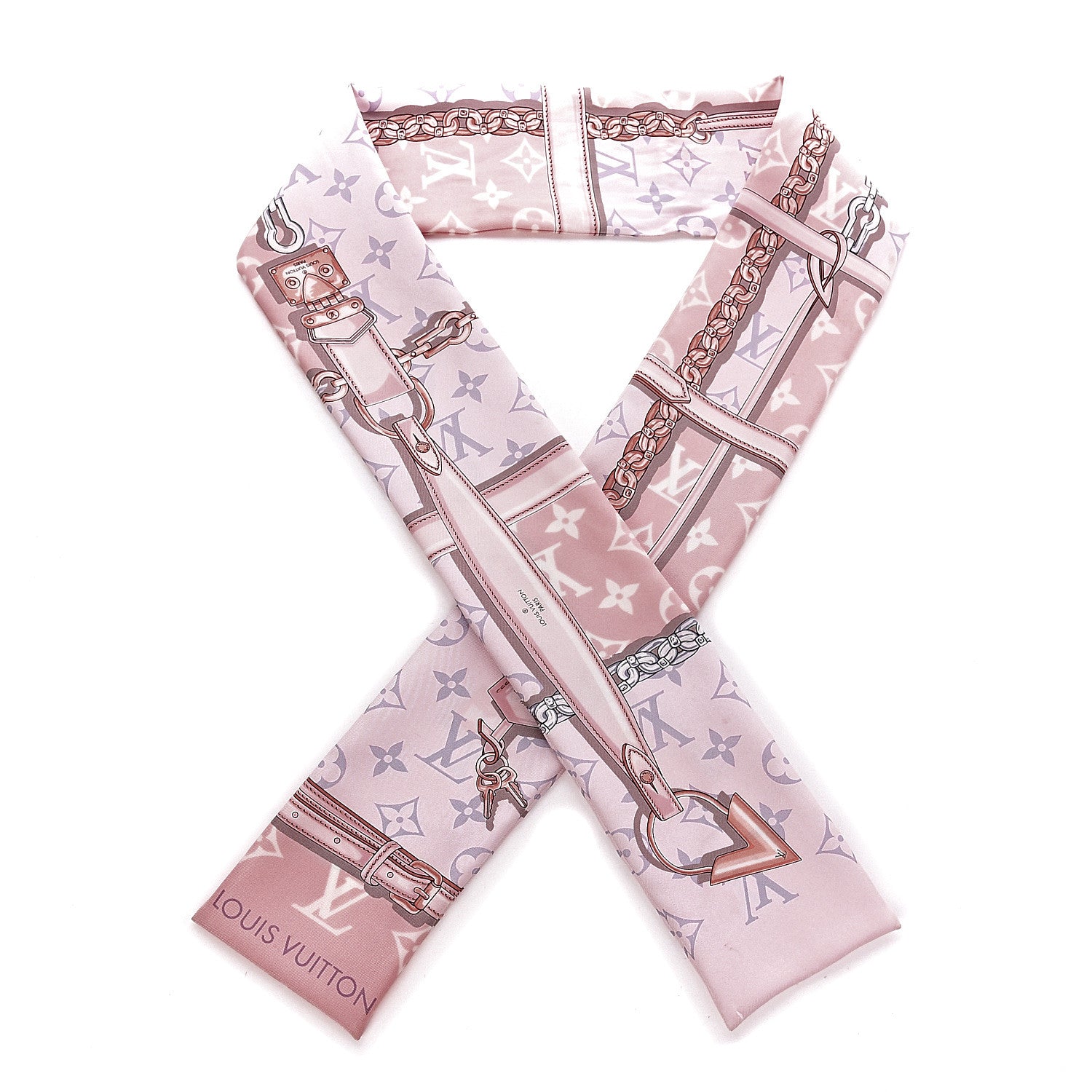 Louis Vuitton Silk Monogram Confidential Bandeau Light Pink 1 of 3