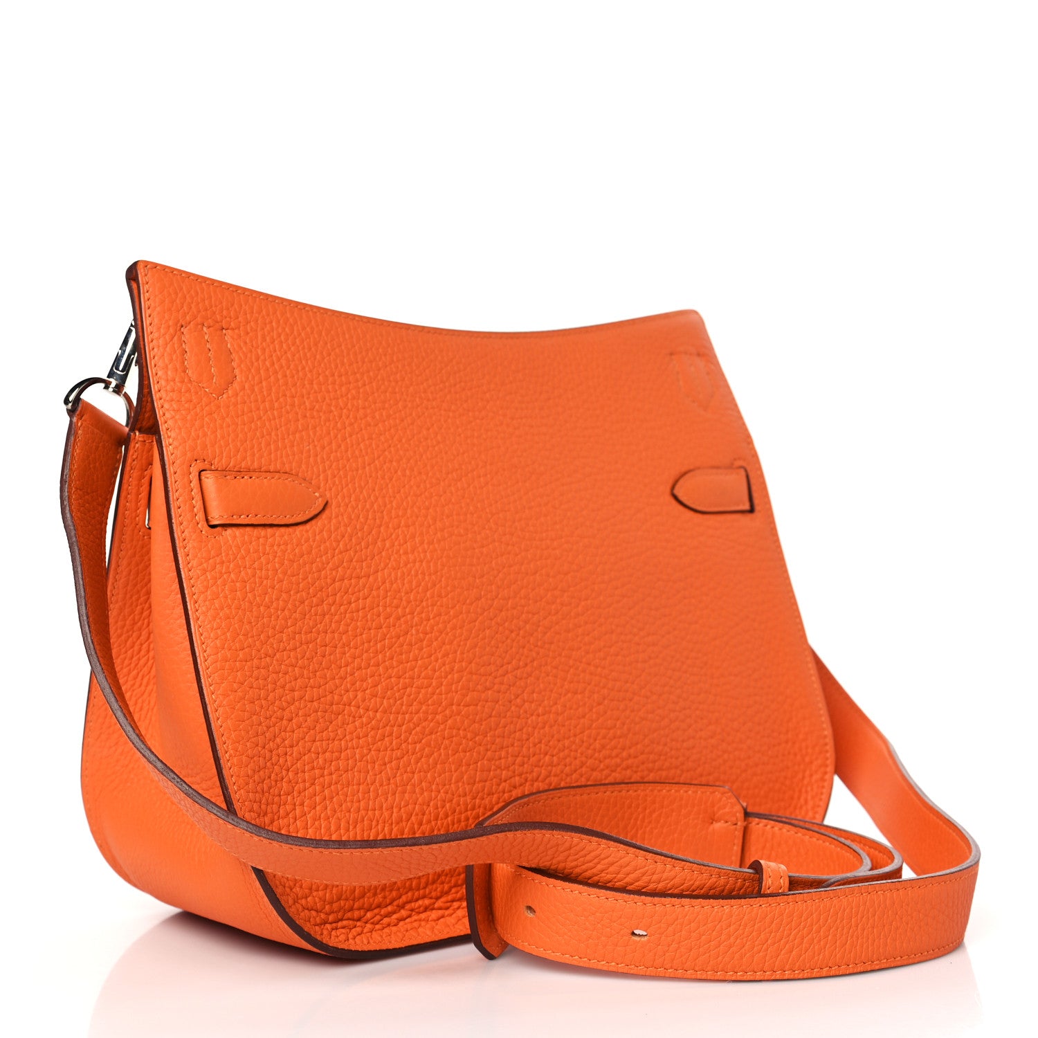 Hermes Taurillon Clemence Jypsiere 28 Orange 3 of 9