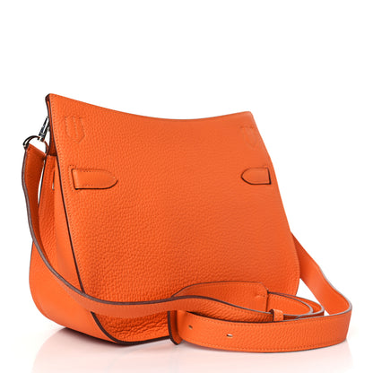 Hermes Taurillon Clemence Jypsiere 28 Orange 3 of 9