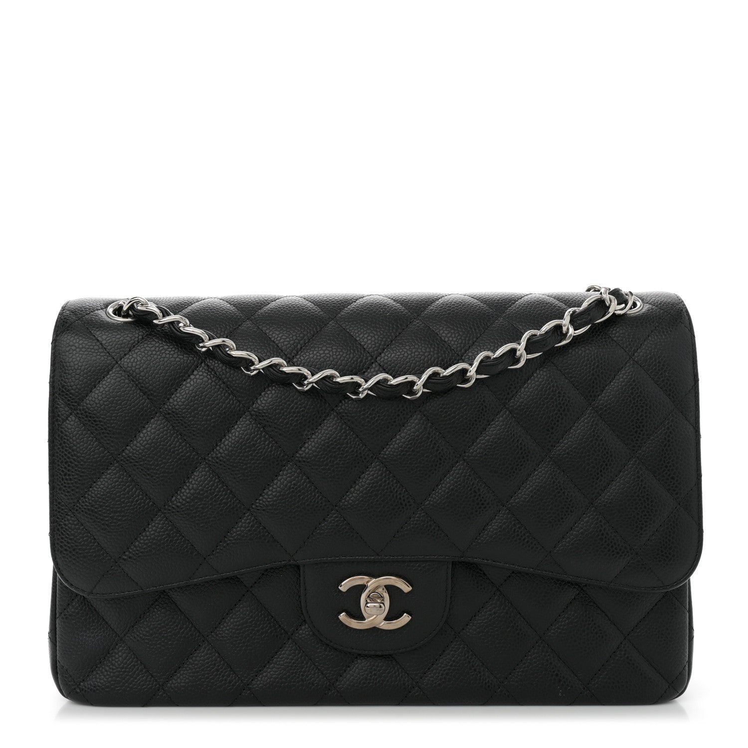Chanel Caviar Quilted Jumbo Double Flap Black 1 of 11