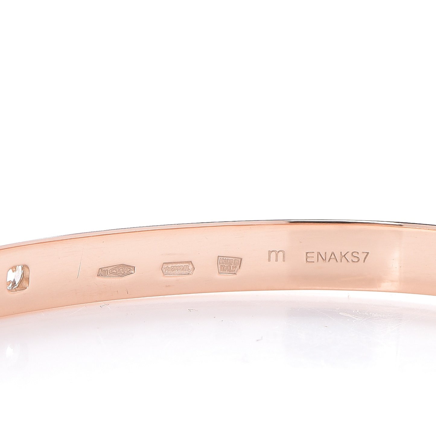 18K Rose Gold Diamond BVLGARI BVLGARI Bangle M