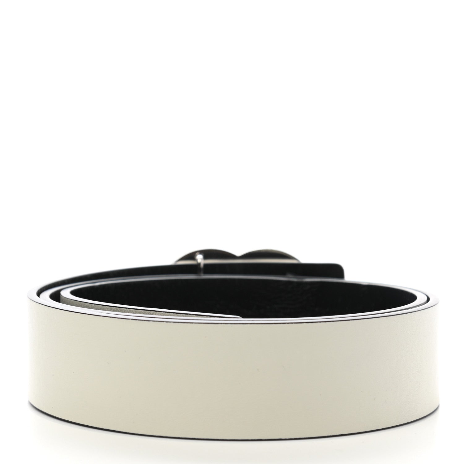 Chanel Patent Calfskin CC Reversible Belt 90 Black White 4 of 13