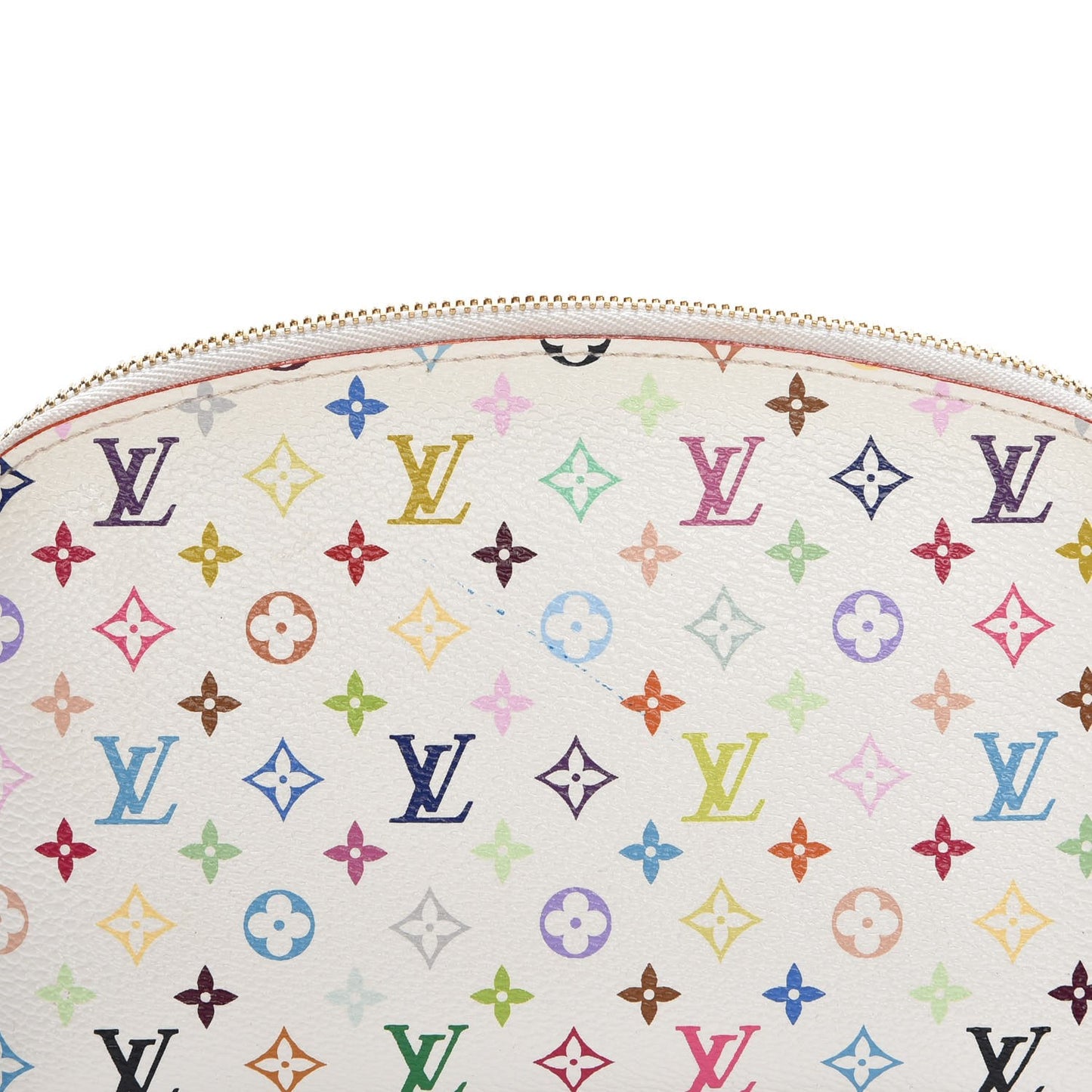 Monogram Multicolor Cosmetic Pouch White Litchi
