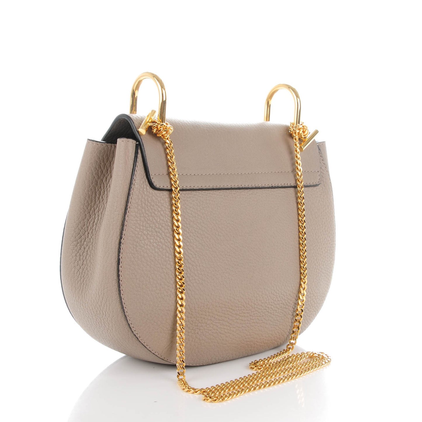 Grained Lambskin Drew Shoulder Bag Motty Grey