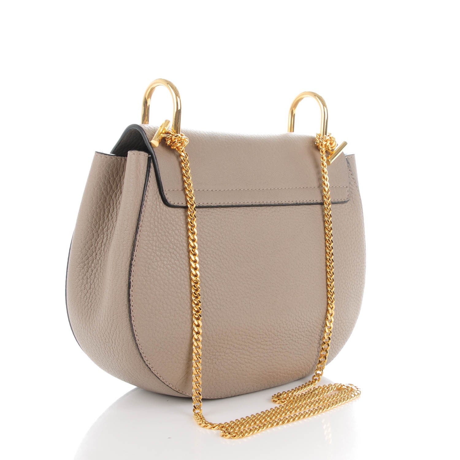 Chloe Grained Lambskin Drew Shoulder Bag Motty Grey 3 of 7