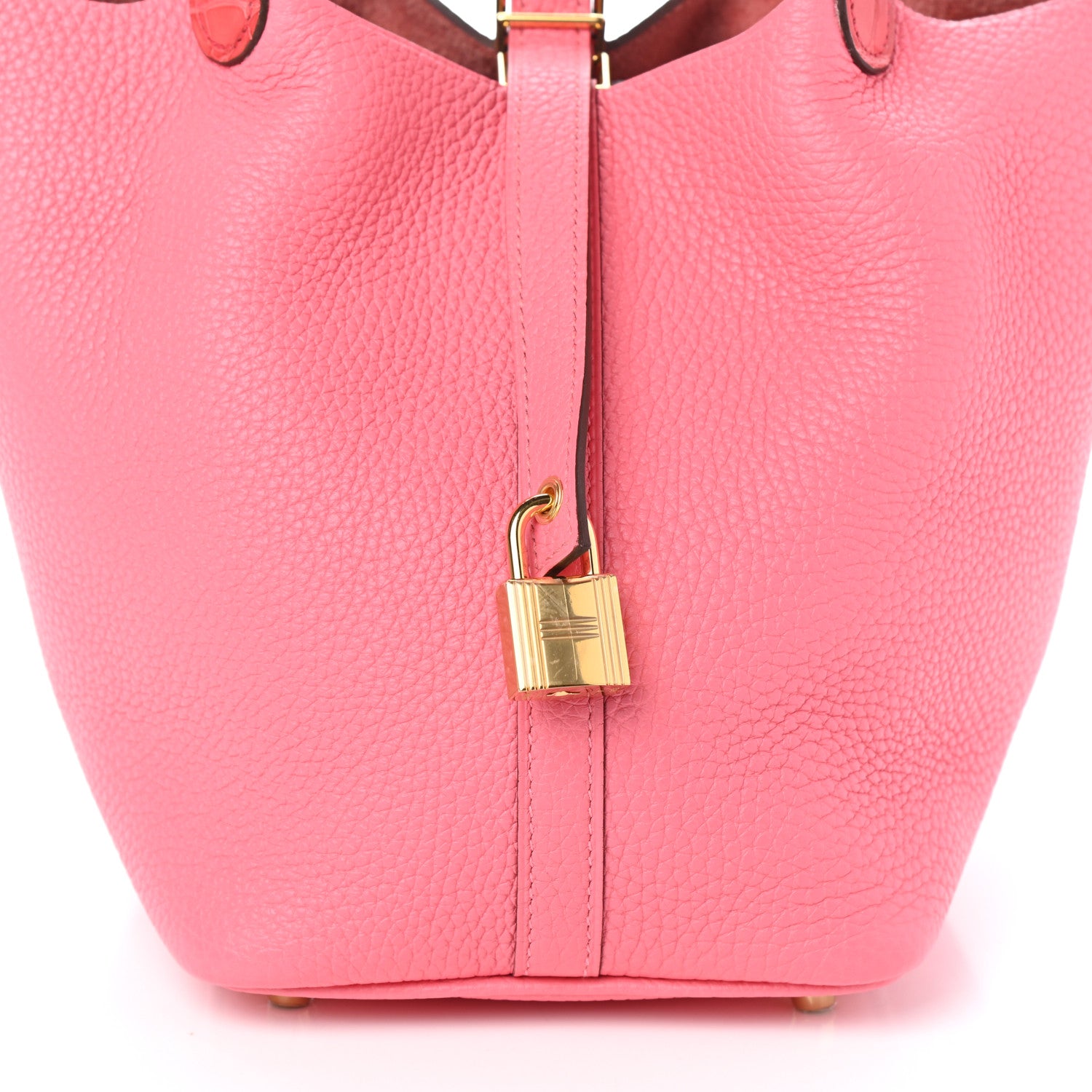 Hermes Taurillon Clemence Matte Alligator Picotin Lock Touch 18 PM Rose Azalee 8 of 10