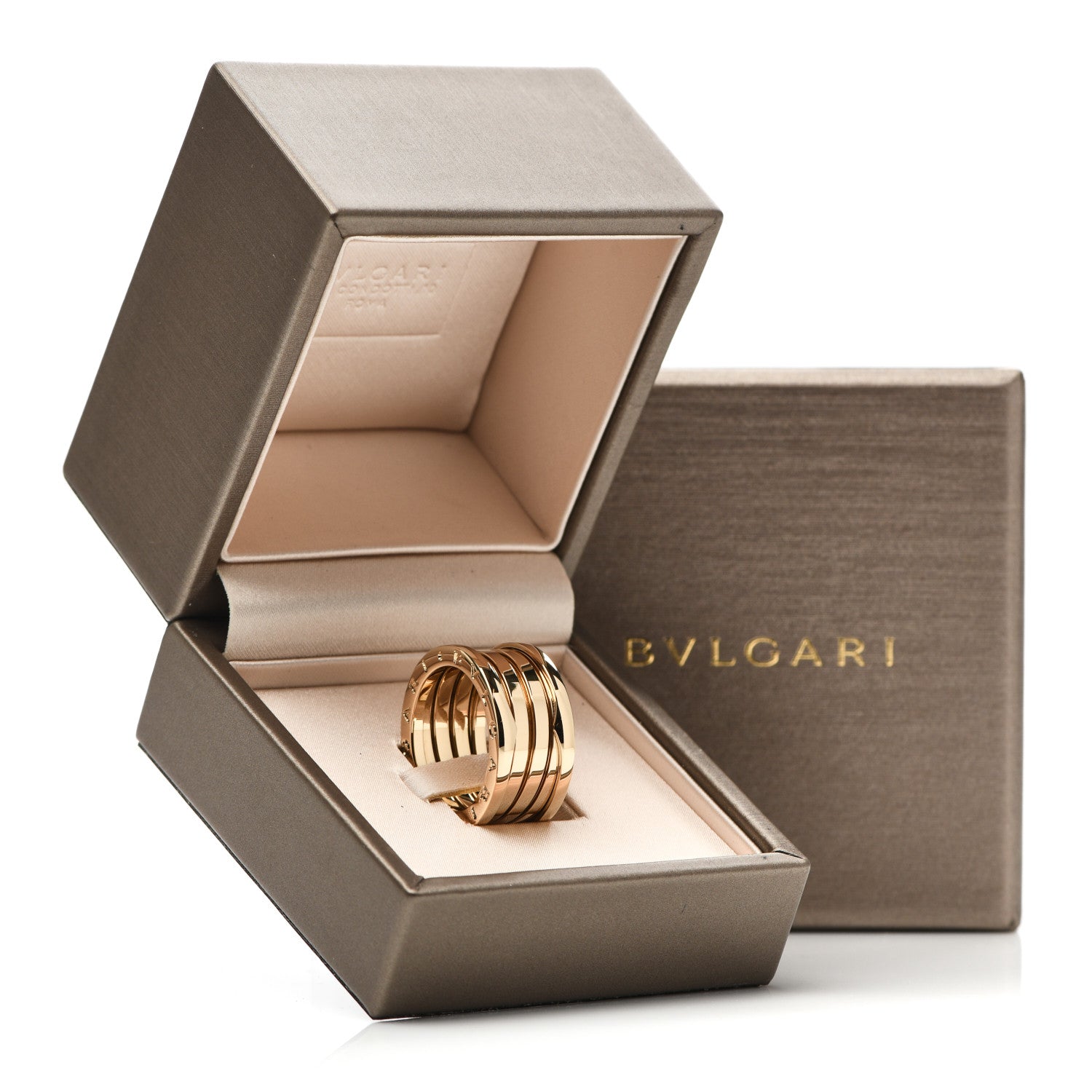 Bulgari 18K Yellow Gold B.Zero1 Four-Band Ring 57 8 7 of 7