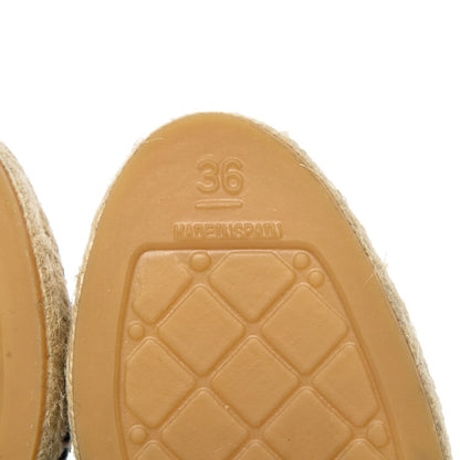 Chanel Linen CC Espadrilles 36 Black 7 of 9