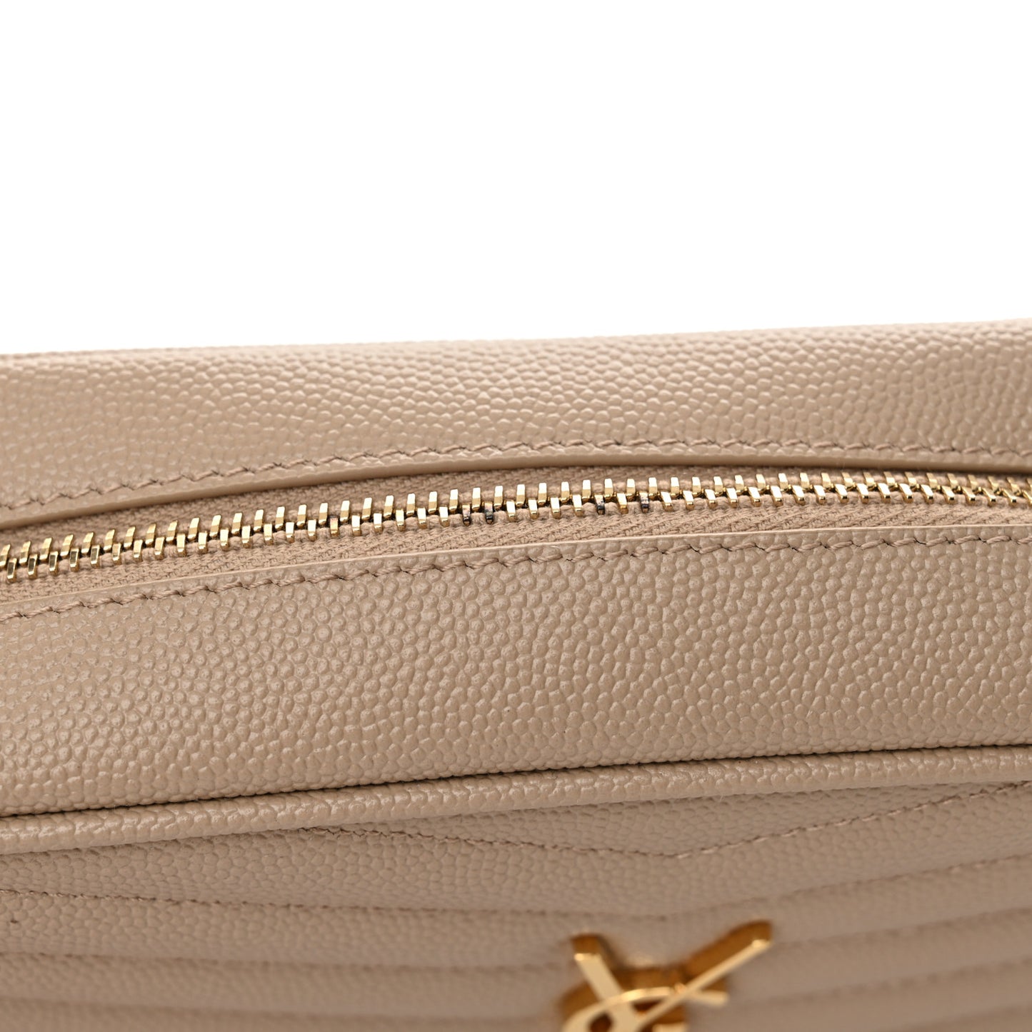 Grain De Poudre Matelasse Monogram Mini Lou Camera Bag Dark Beige