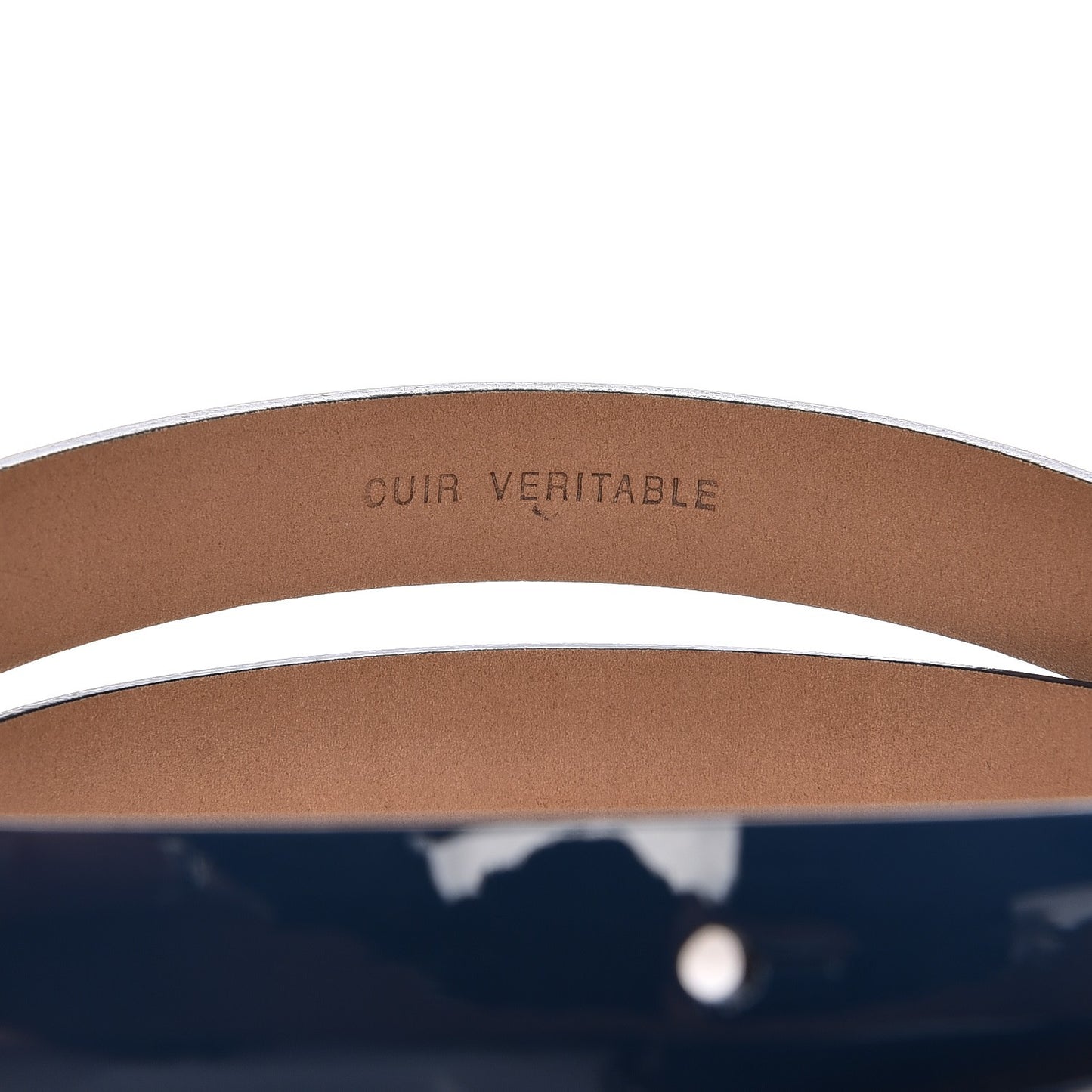 Patent CC Logo Skinny Belt 95 38 Blue