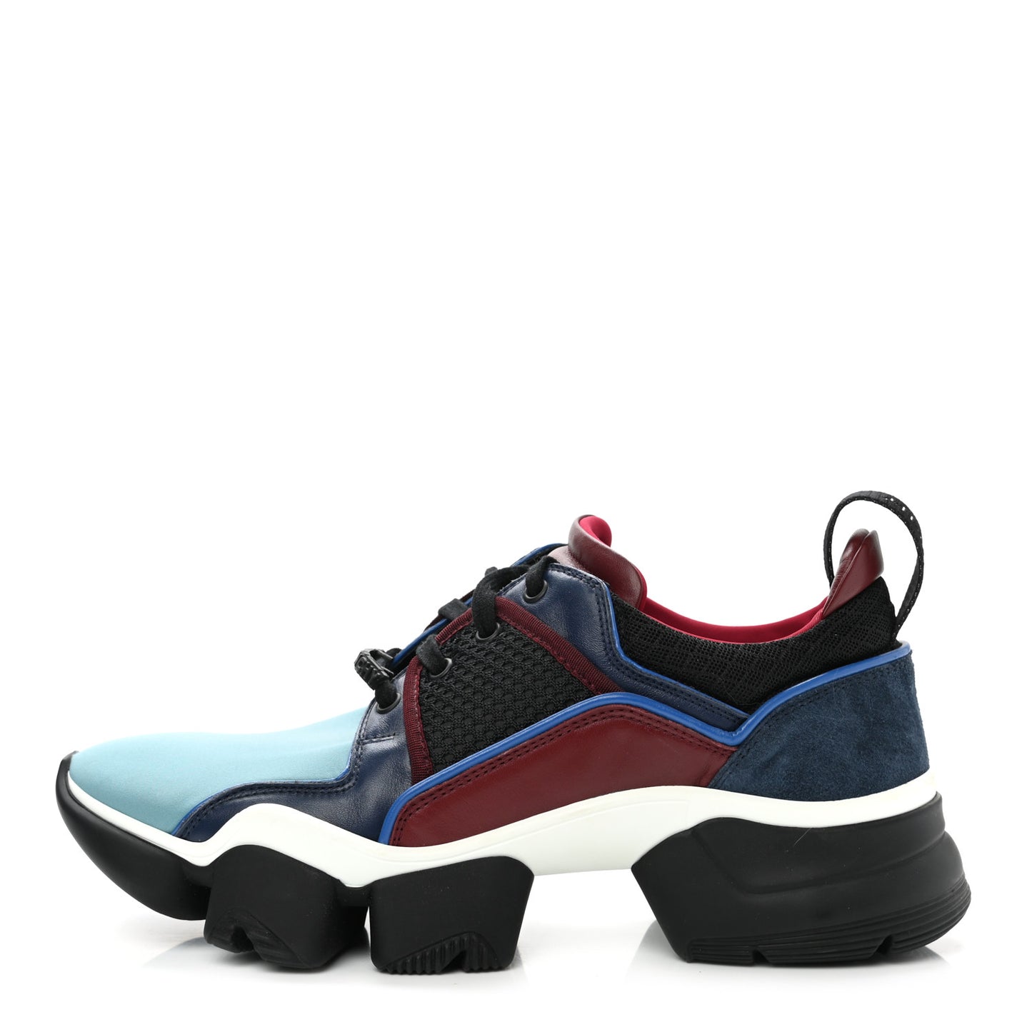 Calfskin Neoprene Knitted Mens Jaw Low Top Sneakers 44 Multicolor