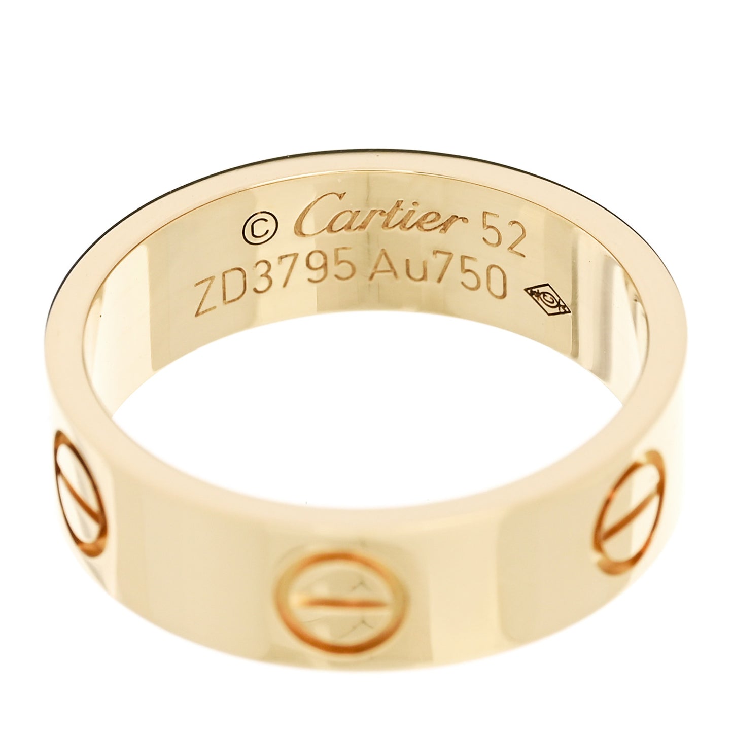 18K Yellow Gold 5.5mm LOVE Ring 52 6