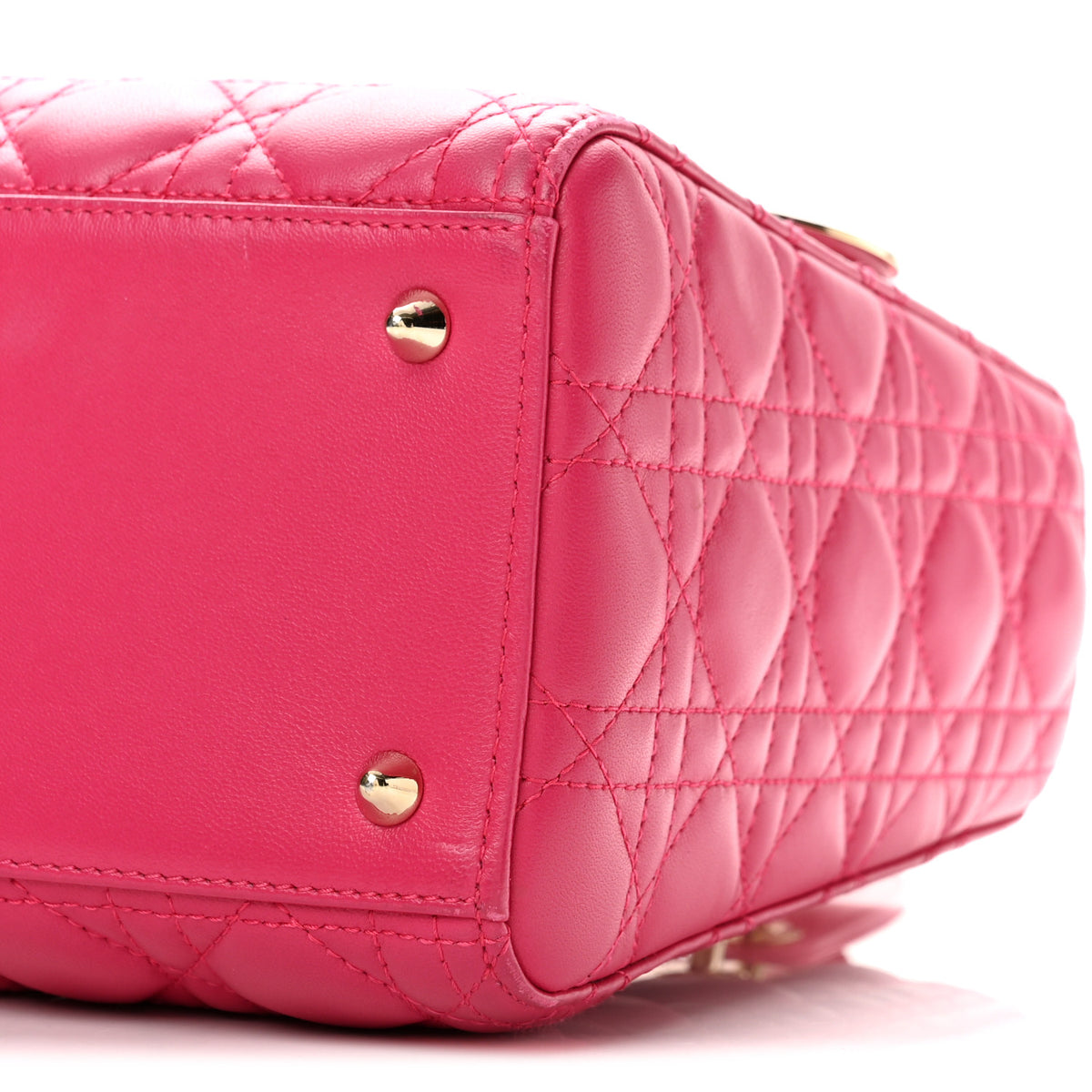 Lambskin Cannage Medium Lady Dior Pink