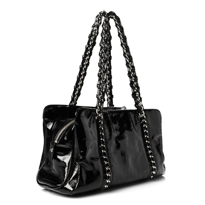 Chanel Patent Calfskin Small Luxe Ligne Tote Black 3 of 12