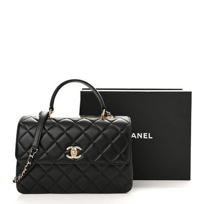 Chanel Lambskin Quilted Medium Trendy CC Flap Dual Handle Bag Black 13 of 13