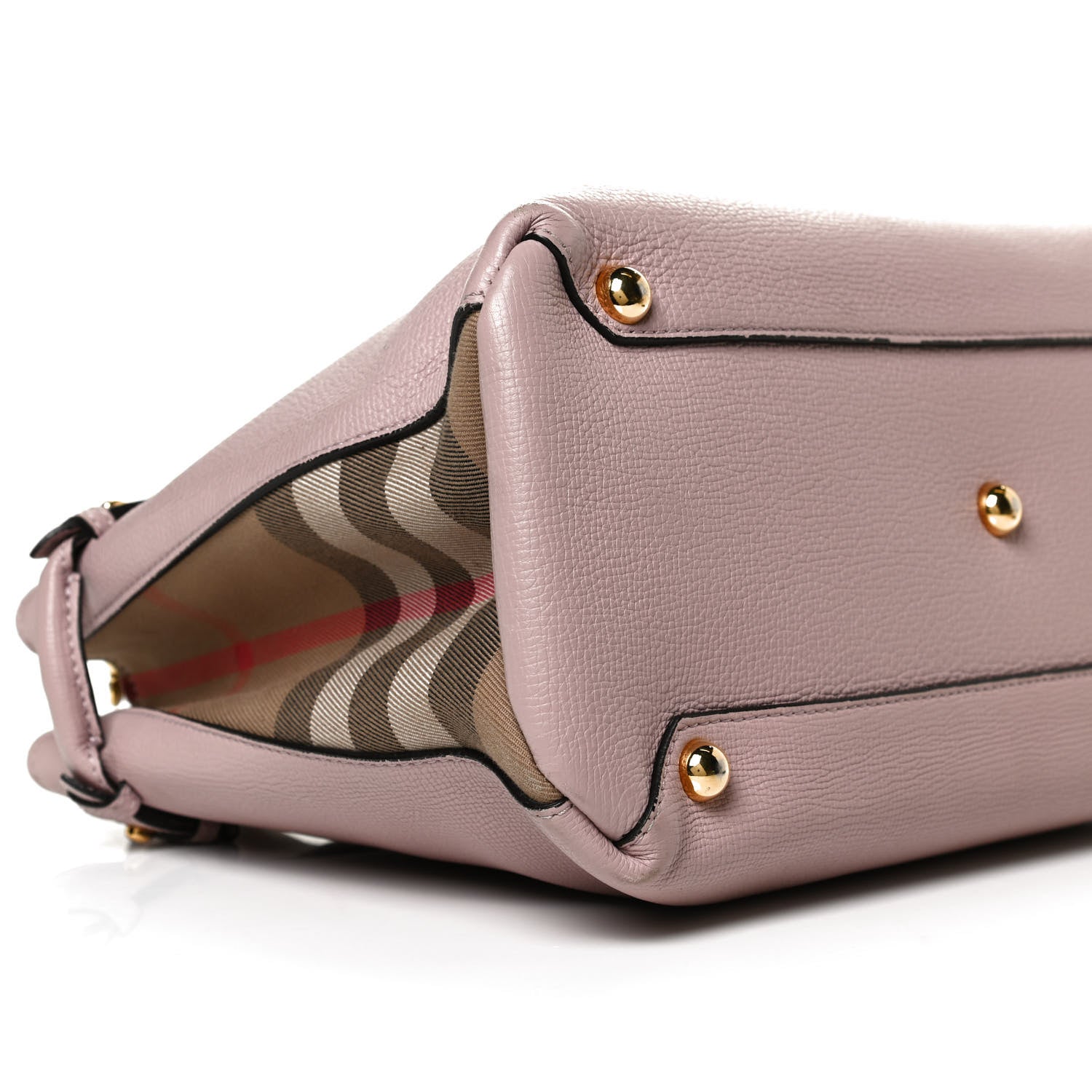 Burberry Grainy Calfskin House Check Medium Banner Tote Pale Orchid 8 of 14