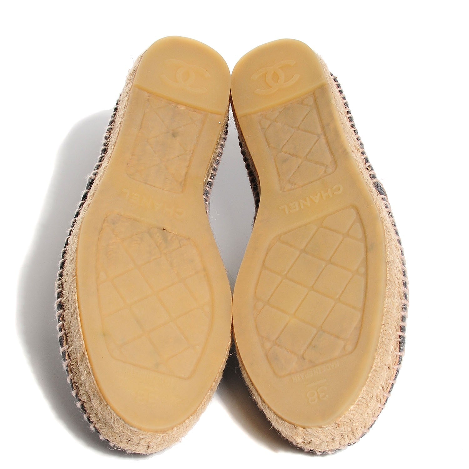 Chanel Striated Suede Espadrilles 38 Dark Grey 5 of 8