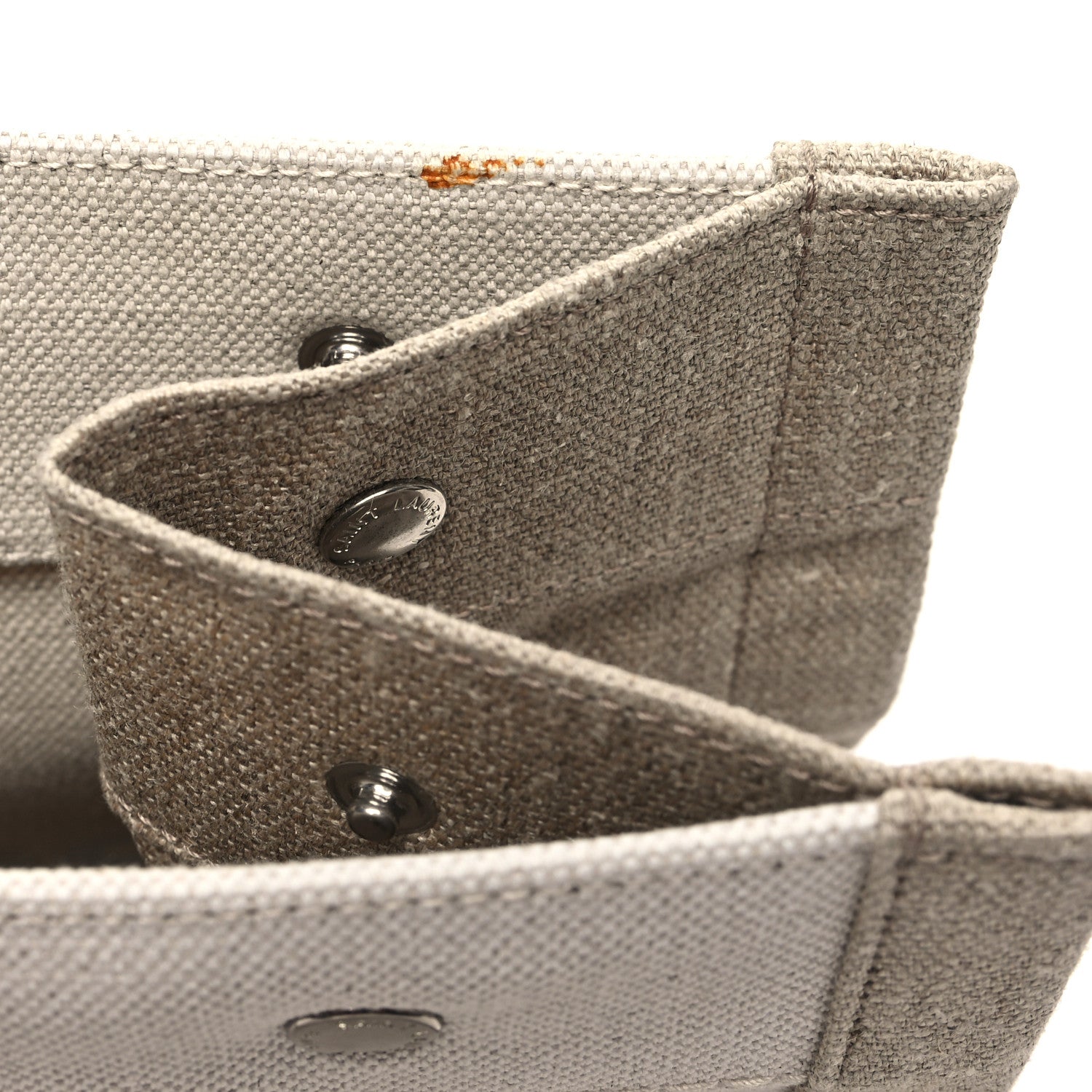 Saint Laurent Linen Calfskin Small Rive Gauche Tote Greggio Natural 13 of 13