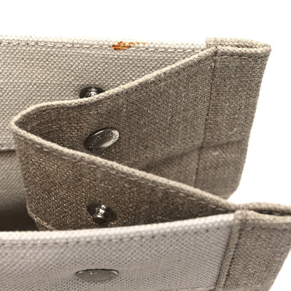 Saint Laurent Linen Calfskin Small Rive Gauche Tote Greggio Natural 13 of 13