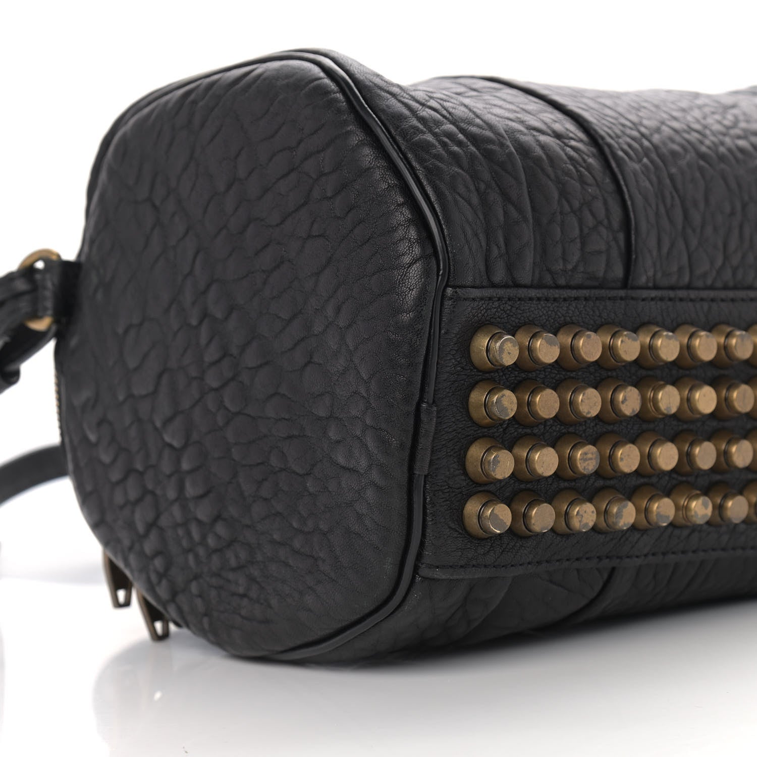 Alexander Wang Pebbled Lambskin Mini Rockie Black Rose Gold Hardware 7 of 10