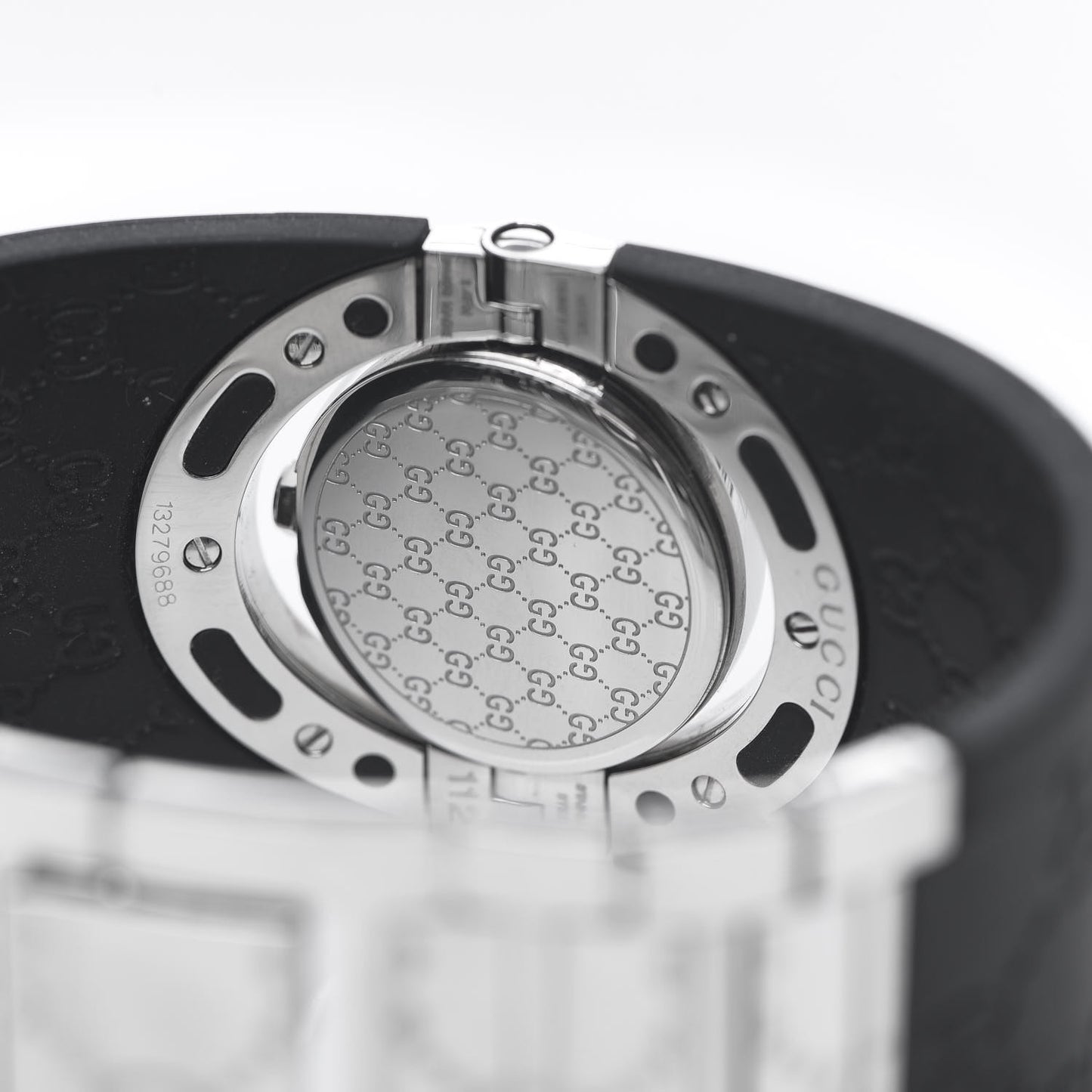 Stainless Steel Rubber 33mm Twirl Quartz Watch Black