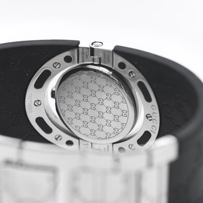 Gucci Stainless Steel Rubber 33mm Twirl Quartz Watch Black 4 of 5