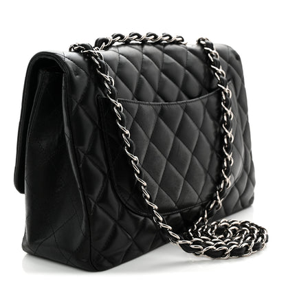Chanel Lambskin Quilted Jumbo Single Flap Black 3 of 12