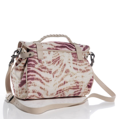 Mulberry Trippy Tiger Raffia Alexa Satchel 3 of 9
