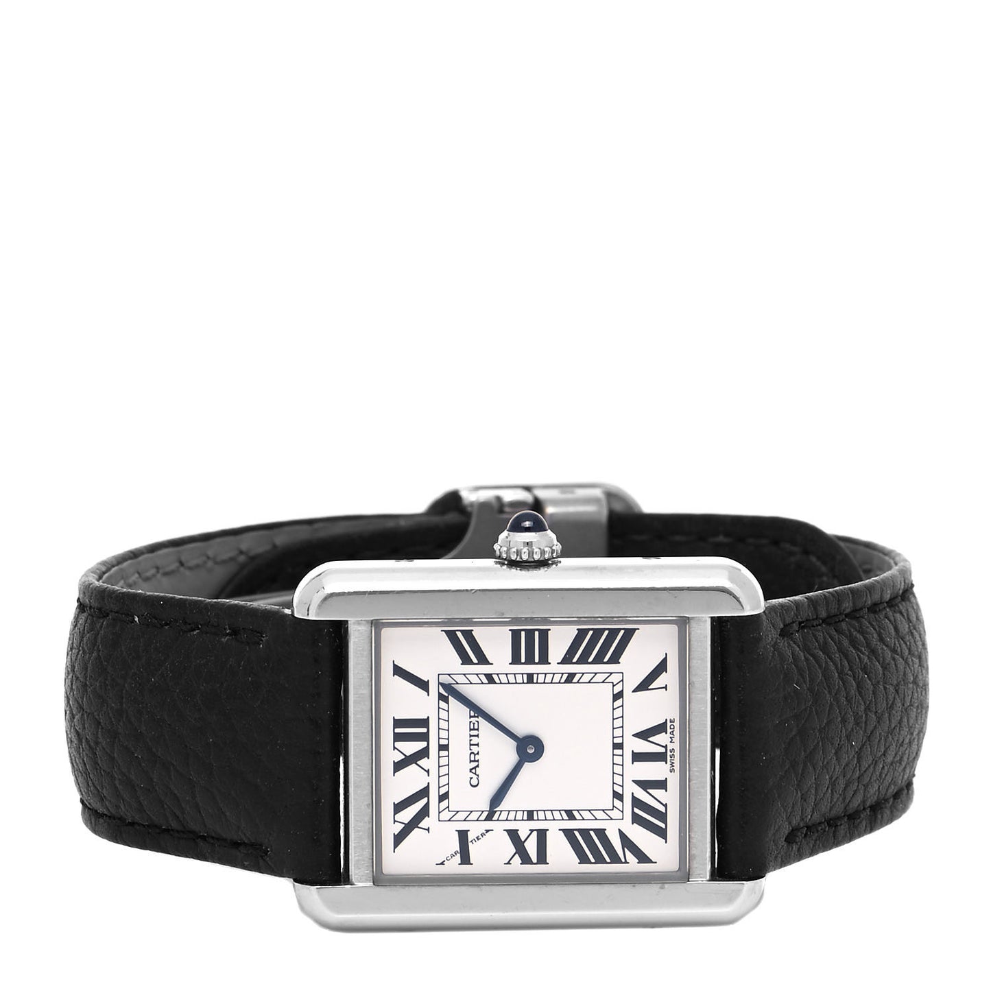 Stainless Steel Calfskin 24mm Tank Solo Quartz Watch