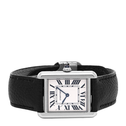 Cartier Stainless Steel Calfskin 24mm Tank Solo Quartz Watch 2 of 5