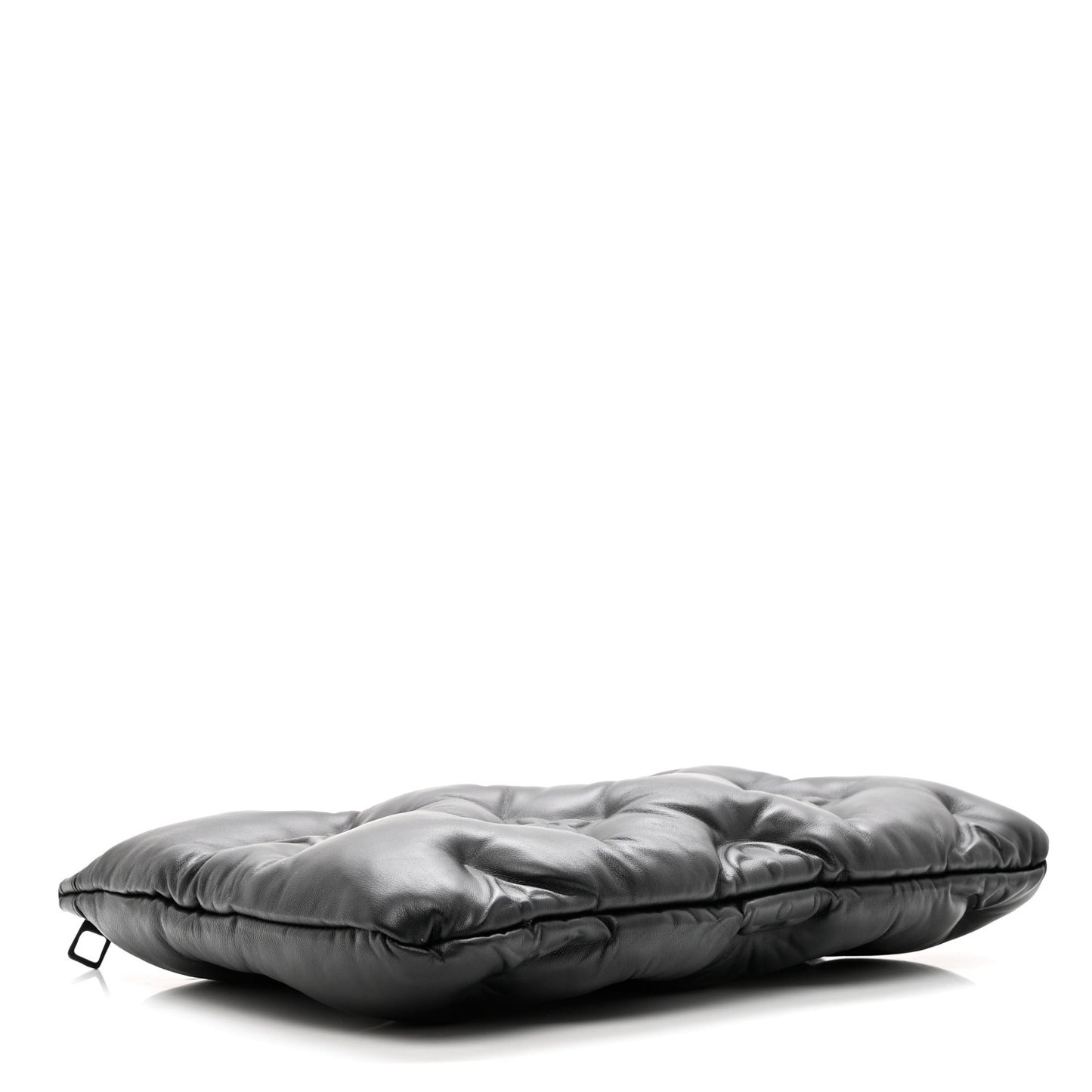 Lambskin Puffer A4 Pouch Black