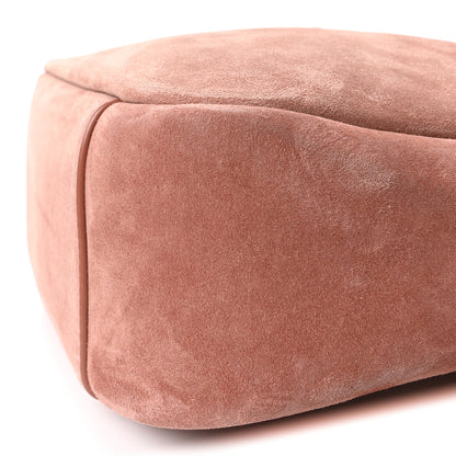 Saint Laurent Suede Calfskin Small Le 5 A 7 Soft Hobo  Barely Pink 10 of 10