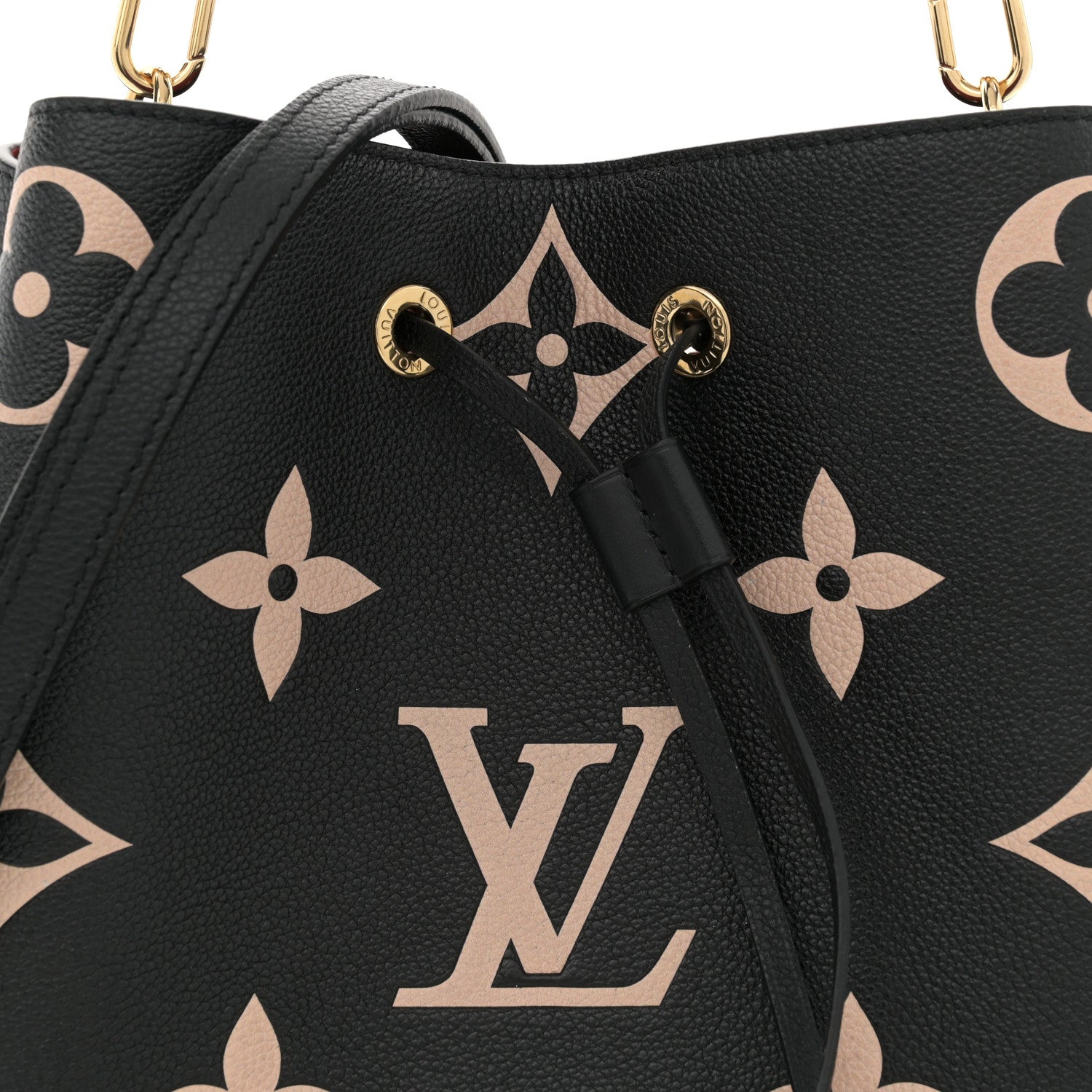 Louis Vuitton Empreinte Monogram Giant Neonoe MM Black Beige 9 of 14
